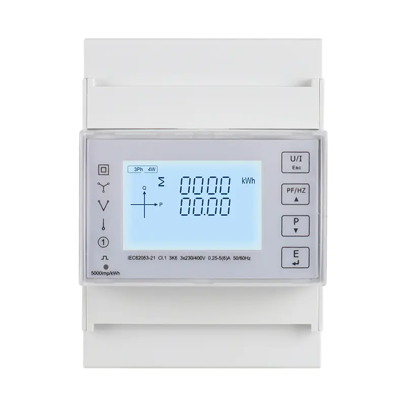 Tiga fase empat kawat rail multifungsi energi smart meter